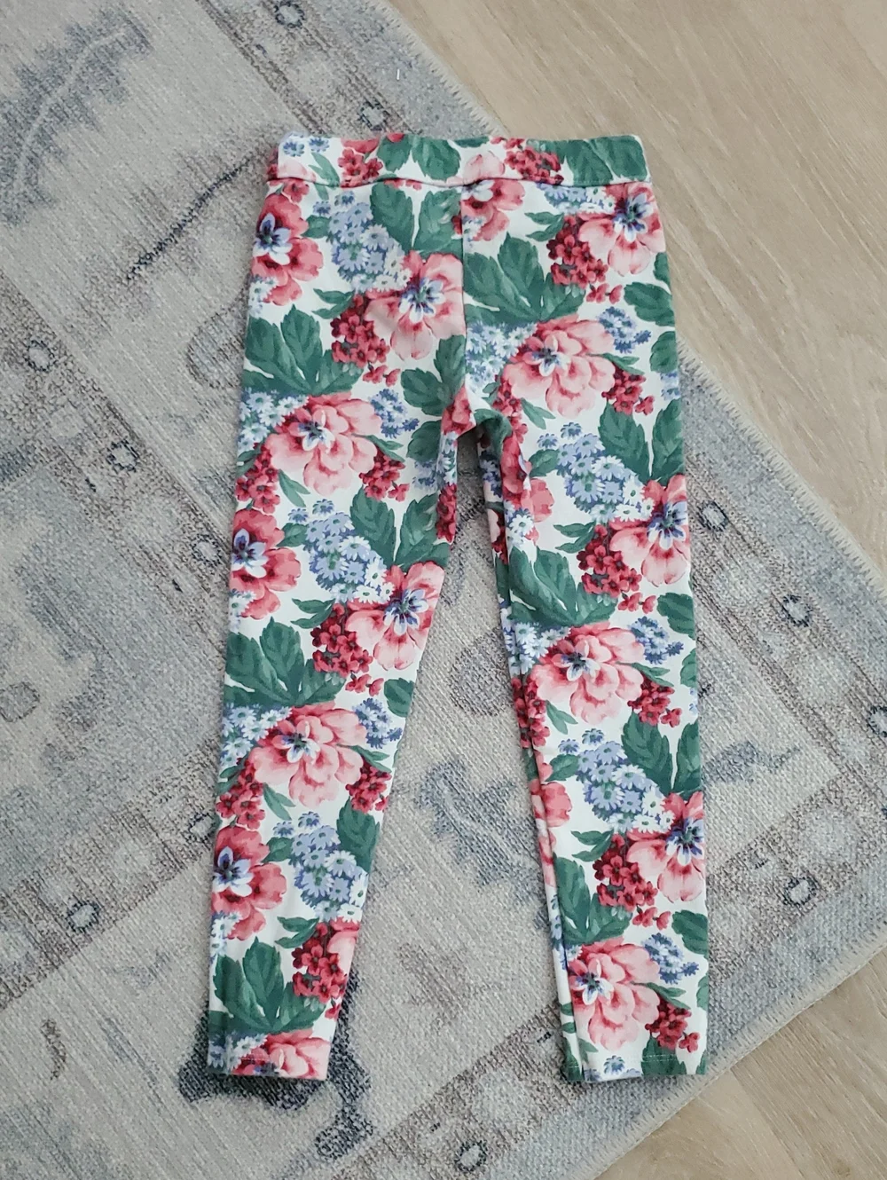 Janie And Jack Girls Floral Shirt Top And Ponte Pants Coordinating Set Sz5